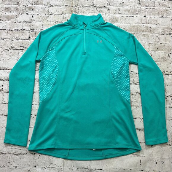Under Armour All Season Pullover Women’s Sz.S Teal Lightweight 1/4 Zip Running - Picture 1 of 10